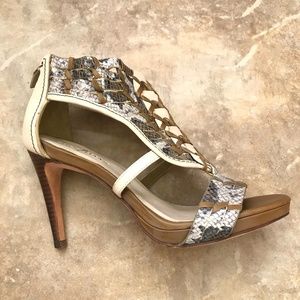 Cole Haan Snake Skin Sandals Size 7 Nike Air 4"